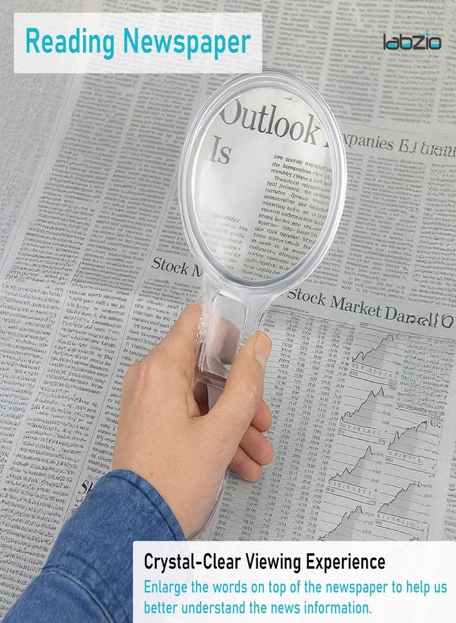 Labzio Magnifying Glass with Handle | 50mm Diameter, 3X & 6X Magnification, Durable Acrylic Lens & Body, Lightweight, Lab Quality, Safe & Easy for Kids, Science Learning & Reading Aid - Pack of 1 - Image 4